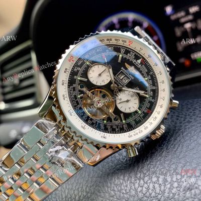 Copy Breitling Navitimer Tourbillon Black Dial Men Watch For Sale